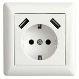 LEDmaxx Einbausteckdose mit USB Unterputz Weiß