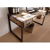 MASSIVMOEBEL24.DE Schreibtisch Mango natur