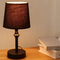 Navaris Tischlampe für Wohnzimmer Schlafzimmer kleine Nachttisch Lampe 30cm