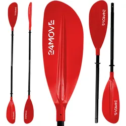 24MOVE® Doppelpaddel LAGO Aluminium Paddel, Stand-Up Paddling, Paddel für Kajak, 220 cm, verstellbar