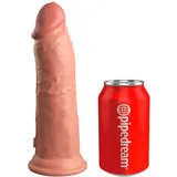 King Cock Elite Naturdildo „8“ Dual Density Silicone Cock“ mit extra starkem Saugfuß, hautfarben hell