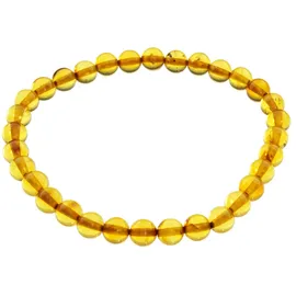 Ostsee-Schmuck Armband Kugel 6 mm braun 19 cm