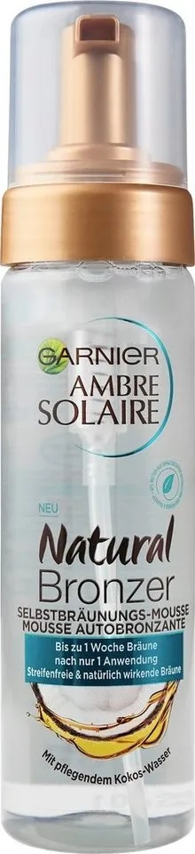 GARNIER Selbstbräunungsmousse Ambre Solaire Natural Bronzer, mit pflegendem Kokoswasser beige