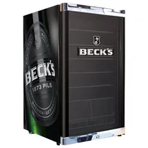 CUBES HC 283 E BECK'S Getränkekühlschrank (115 l, 845 mm hoch, Schwarz)