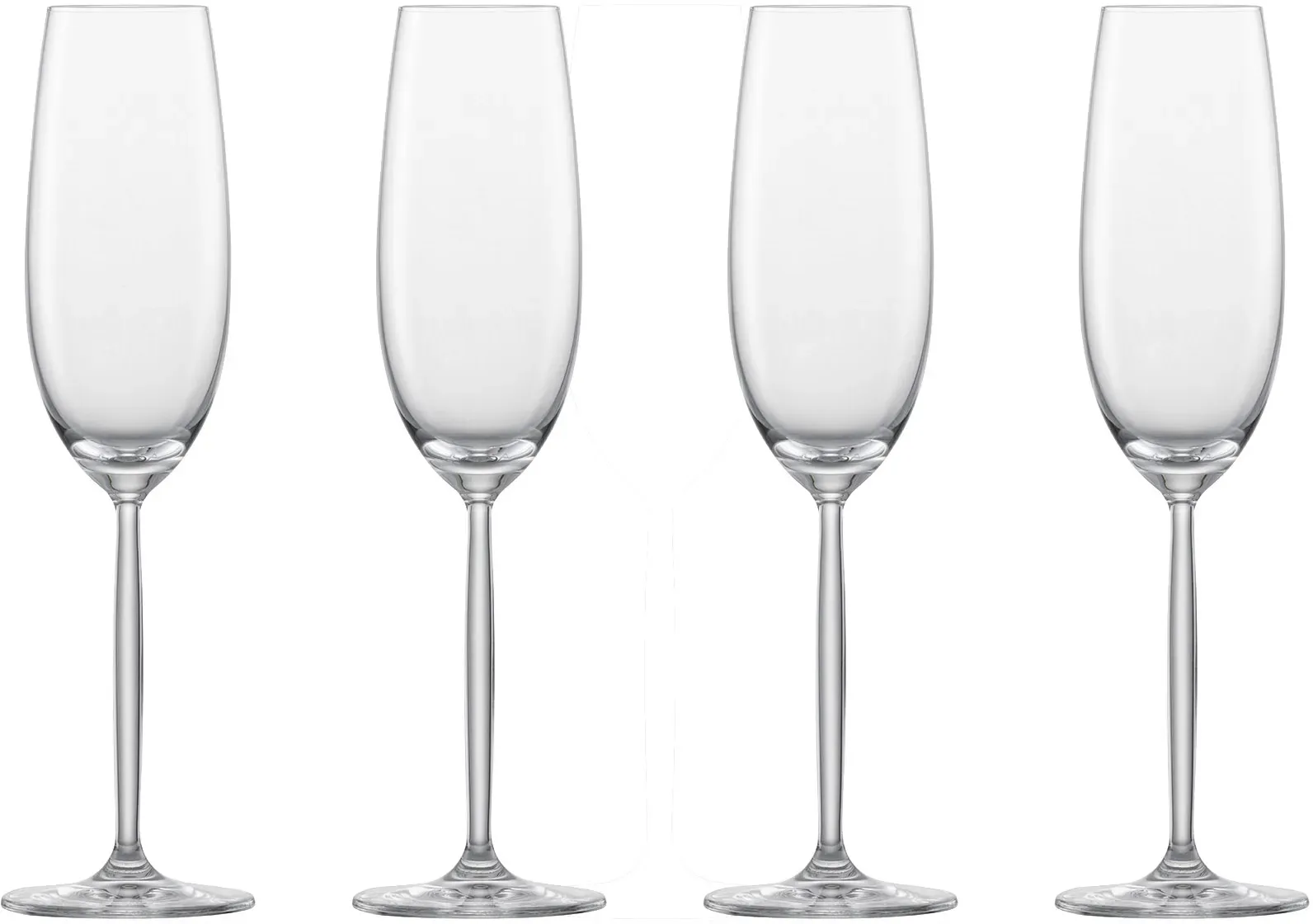 SCHOTT ZWIESEL Serie MUSE Sektkelch Sektglas 4 Stück Inhalt 219 ml mit Moussierpunkt