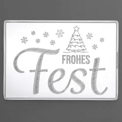 Silberbarren 100g Frohes Fest Gravur-Silbertafel