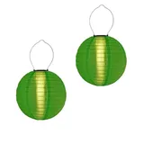 Solar Lampions Außen Wetterfest Lampions Solar Outdoor Solarlampions für außen, IP55 Wasserdicht Hängende Led Solar Laterne für Garten, Hof, Terrasse, Hochzeit, Halloween Fest Deko (30cm/2pcs/Grün)