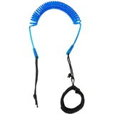 Qaziuy SUP Leash,10ft Surfboard Leash Coiled SUP Leash Stand Up Surfbretter Elastische Fußseil Sup Zubehör für Paddle Board,Stand up Paddle,Kajaks,Longboards(Blau)