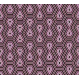 Architects Paper Retrotapete Jungle Chic Tapete geometrisch grafisch PVC-freie Vliestapete lila matt glatt 377073 37707-3, Violett, Schwarz, 10.05 m x 0.53 m