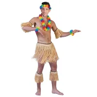 Karabu Hawaii Kostüm Set Natur 5-tlg. Erwachsene Einheitsgröße