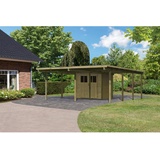 Karibu Eco Carport mit Abstellraum 1 5,09 x 5,76 m kdi