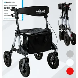 lösch reha Premium Outdoor Rollator Tabas Silber S/M