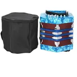 Getdoublerich Robustes Ziehharmonika-Akkordeon mit 20 Tasten und 40 Blättern, Design mit Tragetasche (D)