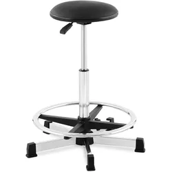 Fromm & Starck Kosmetikhocker - 120 kg - Schwarz - Fußring - höhenverstellbar von 530 - 800 mm