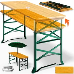 Bierzelttisch 170x50x75-105cm höhenverstellbar