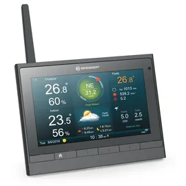 Bresser MeteoChamp HD WLAN Wetter Center 7-in-1 Grau