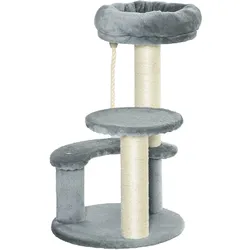 PawHut Katzenbaum Spanplatte, Plüsch, Sisal