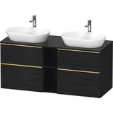 Duravit D-Neo Konsolenwaschtischunterbau wandhängend Eiche Schwarz Matt 1400x550x664 mm - DE4970B341 DE4970B34160000,