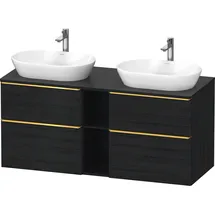 Duravit D-Neo Konsolenwaschtischunterbau wandhängend Eiche Schwarz Matt 1400x550x664 mm - DE4970B341 DE4970B34160000,