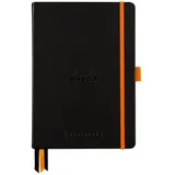 Rhodia 118772C GoalBook (DIN A5, 14,8 x 21 cm, 120 Blatt, dot-Lineatur, 90 g, elegant und praktisch) 1 Stück Schwarz