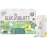 Glücksblatt Küchenrolle Lemonade, XL-Pack, 3-lagig, 45 Blatt je Rolle, Zellstoff, saugstark & reißfest, 8 Rollen