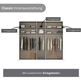 Rauch Wäscheschrank Avola 226 x 197 x 54 cm Braun/Schwarz