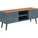 [en.casa] Reyljand TV-Lowboard 120 x 35 x 50 cm Grau/Eicheoptik MDF