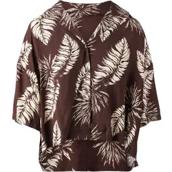 BRUNOTTI Damen Hemd Rilee-Palm, Summer Palm Big Chocolate, L