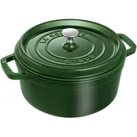 Staub Cocotte 24 cm rund basilikumgrün