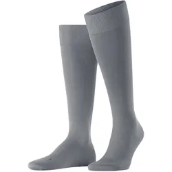 Kniestrümpfe FALKE "Energizing Cotton", Herren, Gr. 41-42, grau (pavement), Materialmix, unifarben, normal, Socken, Stützwirkung, verbesserte Sauerstoffversorgung, atmungsaktiv