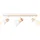 Brilliant Daintree Spotbalken 3flg weiß/natur, Metall/Holz, 3x D45, E14, 28 W