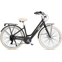 VENICE - I love Italy Elektro-Citybike 28 Zoll LETOULE Modé Hybrid Lady Buio schwarz 46 CM