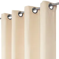 BestLivings Blickdichte Beige Gardine mit Ösen in 140x245 cm x 245 cm