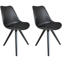 byLIVING Esszimmerstuhl KIRA 2er Set, schwarz, schwarz