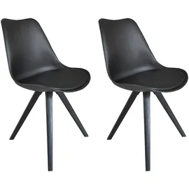 byLIVING Esszimmerstuhl KIRA 2er Set, schwarz, schwarz