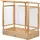 Dobar Tomatenhaus Holz mit PVC-Schutzscheiben kleines Gewächshaus für Tomaten, Gurken & Gemüse im Gartenbeet Pflanzenhaus mit Rankhilfe für geschützten Gemüseanbau 116 x 71 x 120 cm