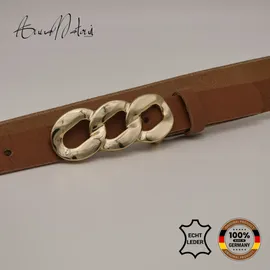 AnnaMatoni Damengürtel Leder 90 cm braun