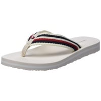 Tommy Hilfiger Damen Flip Flops Tommy Essential Comfort Sandal Badeschuhe, Elfenbein (Feather White), 38 EU - 38 EU