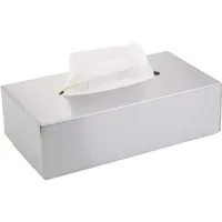 Testrut Axentia Taschentuchbox mit Wandmontage Set 8-teiliger aus Edelstahl in der Farbe Silber, Größe: 26x74x8,5 cm,