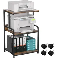 luxuskollektion 3-stöckiger Druckerständer mit Rollen und verstellbaren