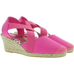 Citywalk Wedges Damen Keilabsatz-Sandalen mit Gummizug Espadrilles 11007623 Pink - 37