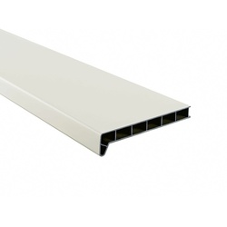 Fensterbank Innen Kunststoff, 150 mm x 50 mm, Creme Weiß, ohne Abschlusskante, individuell nach Maß