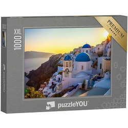 puzzleYOU Puzzle Puzzle 1000 Teile XXL „Santorini Oia, Griechenland“, 1000 Puzzleteile, puzzleYOU-Kollektionen Santorini