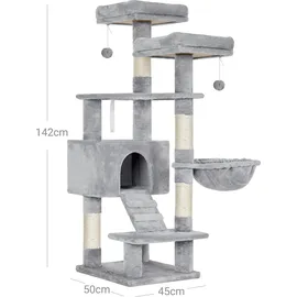 Songmics Kratzbaum 142 cm grau