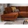 best mobilier Jake - Wohnlandschaft - mit Schlaffunktion und Bettkasten - 7-Sitzer - aus Cord - links Rostfarben