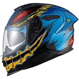 NEXX Y.100R Night Rider, Helm, schwarz-blau-gelb, Größe S