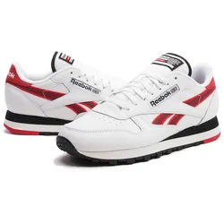 Reebok Classic Leather Sneakers weiß/vektorrot/schwarz - 
