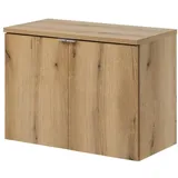 [en.casa] Waschbeckenunterschrank Skelbolu 80 x 60 x 40 cm Beige