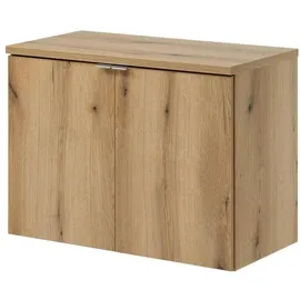 [en.casa] Waschbeckenunterschrank Skelbolu 80 x 60 x 40 cm Beige