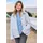 GOLDNER Flauschige Winterjacke mit Hemdkragen", in grau / blau, gemustert), | Gr.: 42,